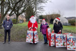 Santa arriving at Warren Primary Academy